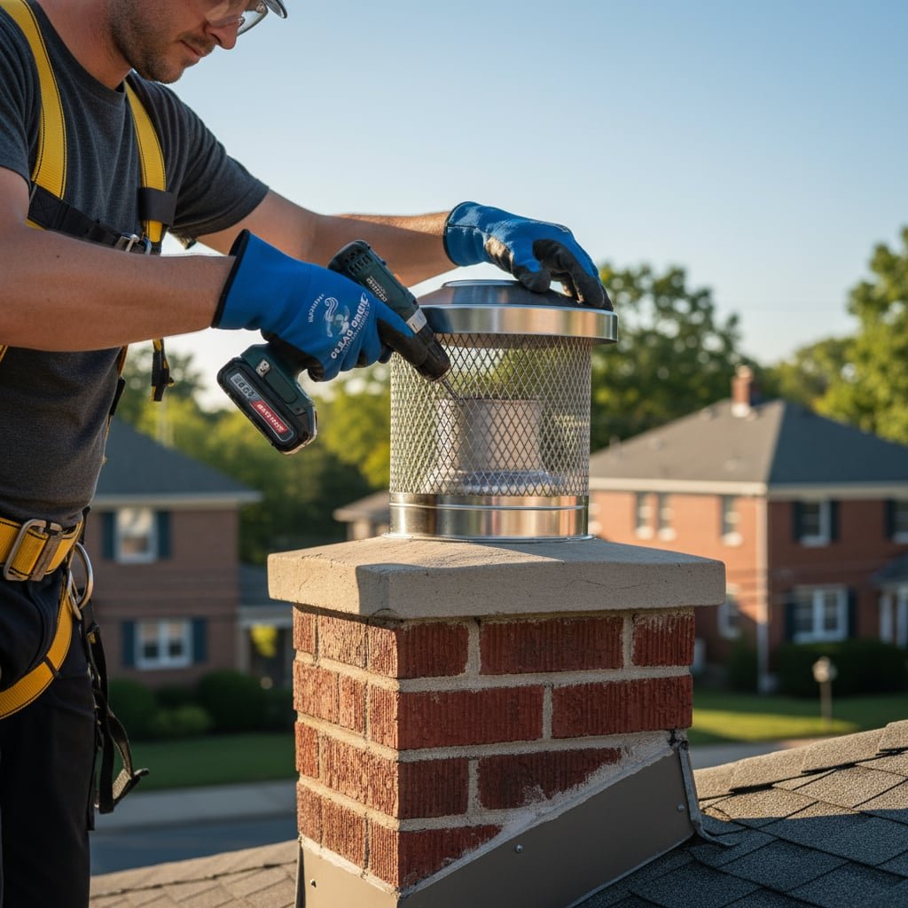 Boston Chimney Cap Installation